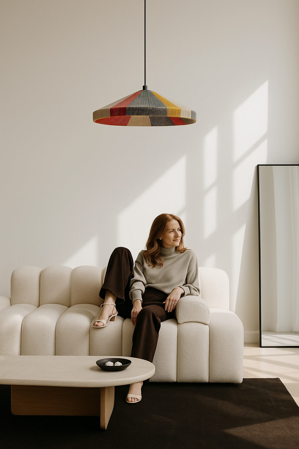 Hanging Pancake Pendant - Sunset