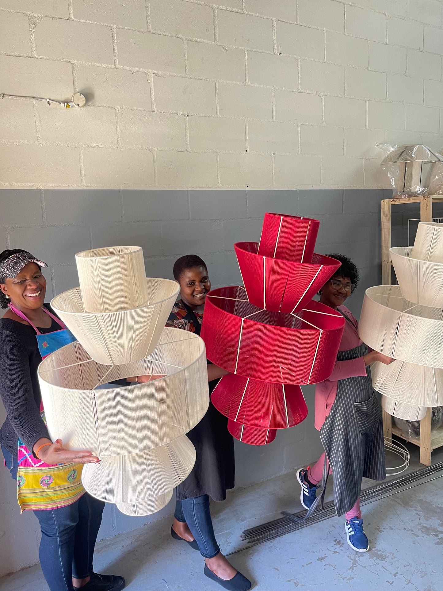 Hanging Tower Pendant - Brick Red