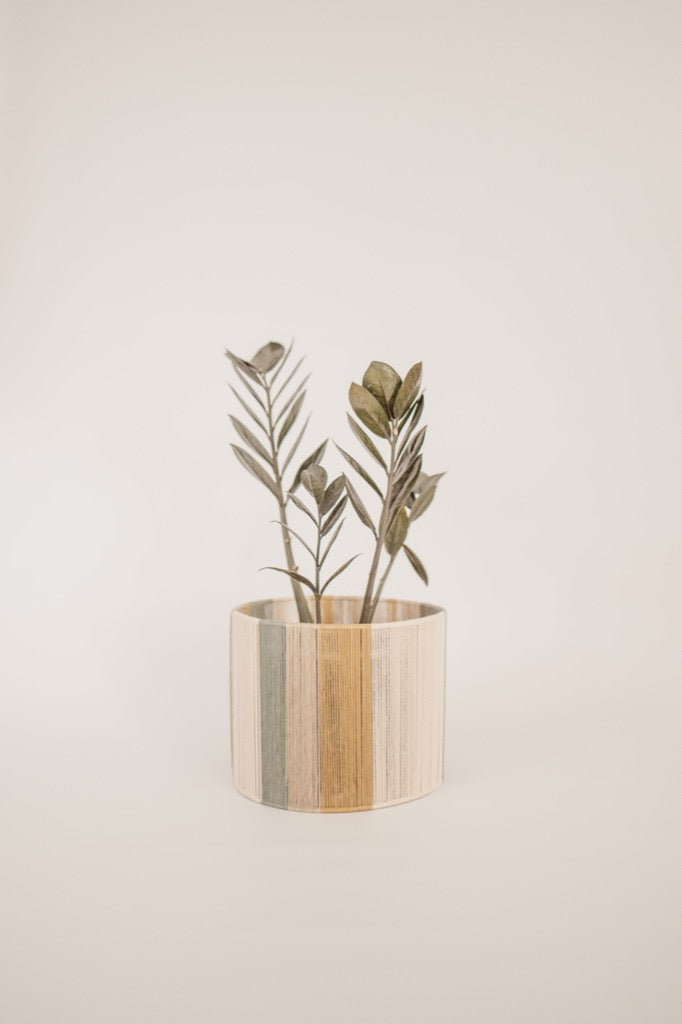 Planter Pot Cover - Gold, Sage, Beige