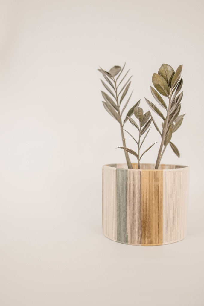 Planter Pot Cover - Gold, Sage, Beige