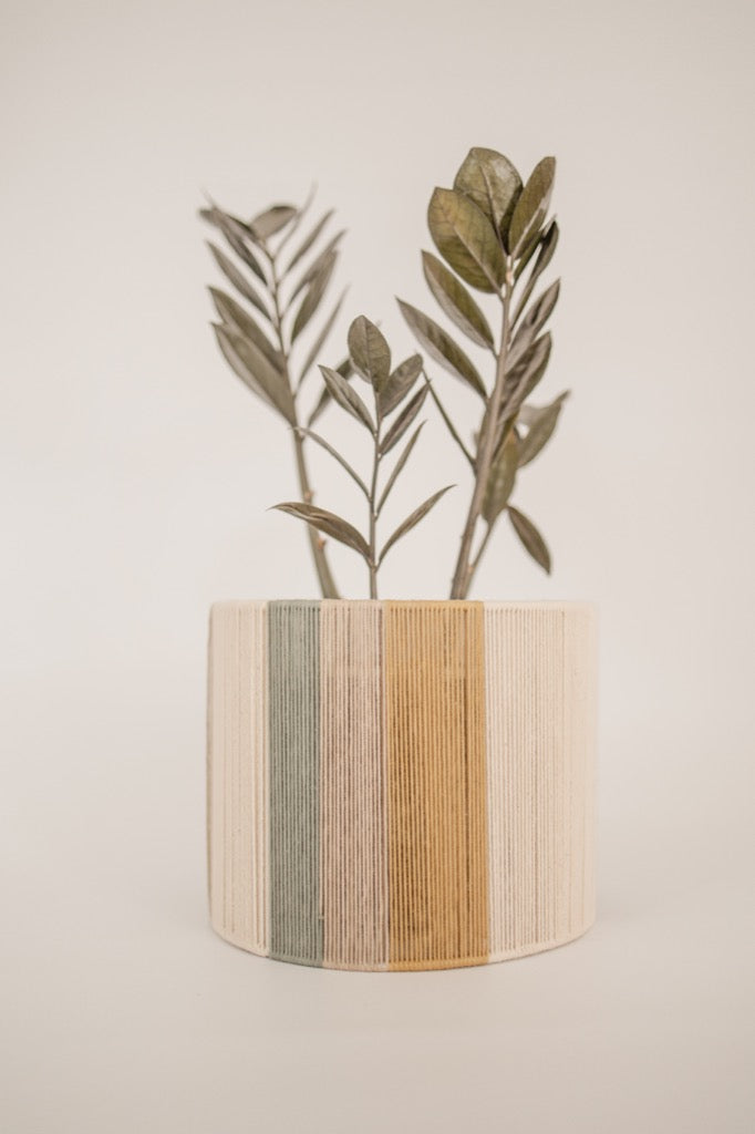 Planter Pot Cover - Gold, Sage, Beige