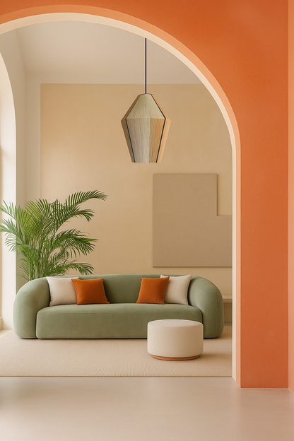 Hanging Cone Pendant - Pebble