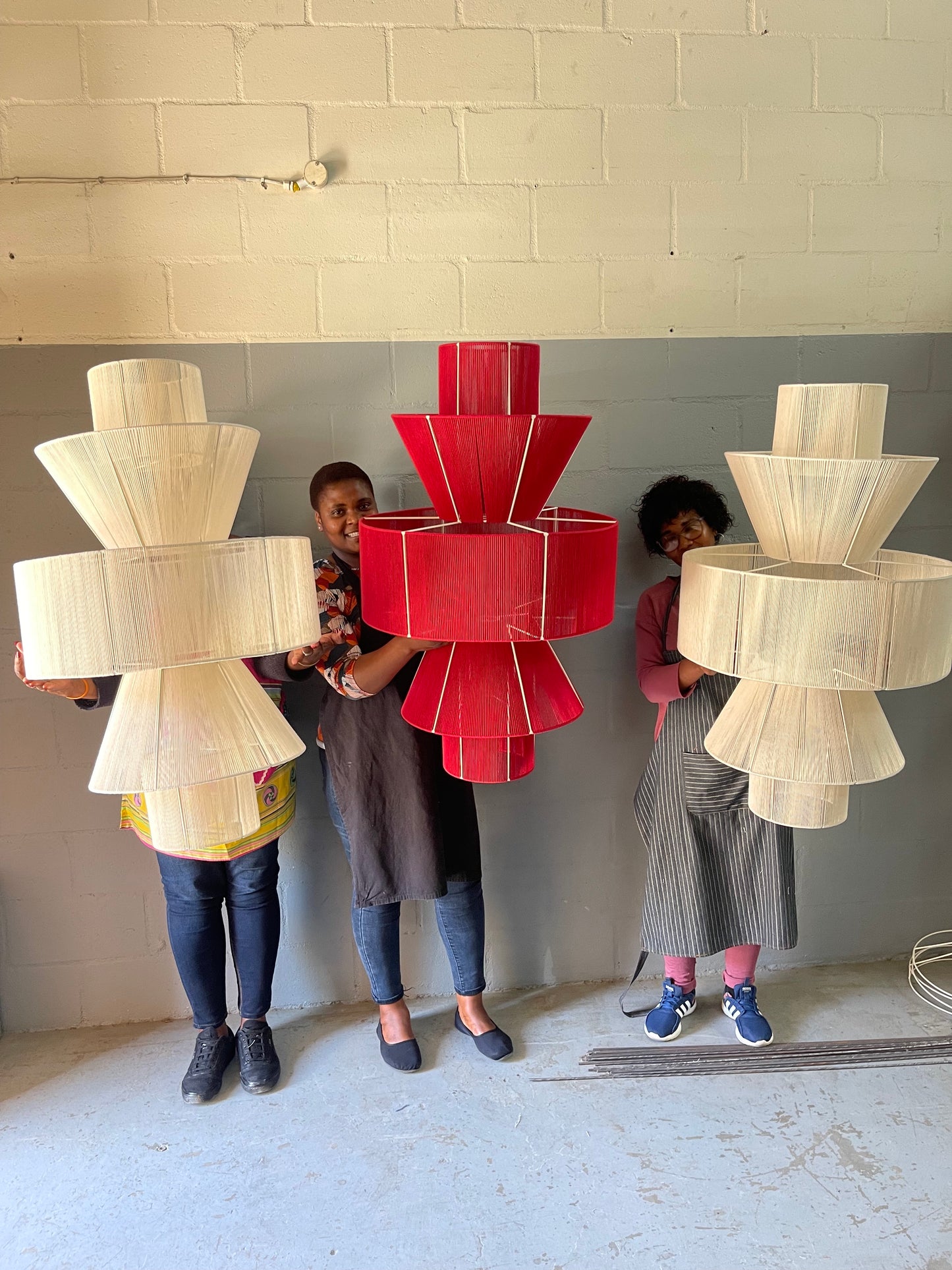 Hanging Tower Pendant - Brick Red